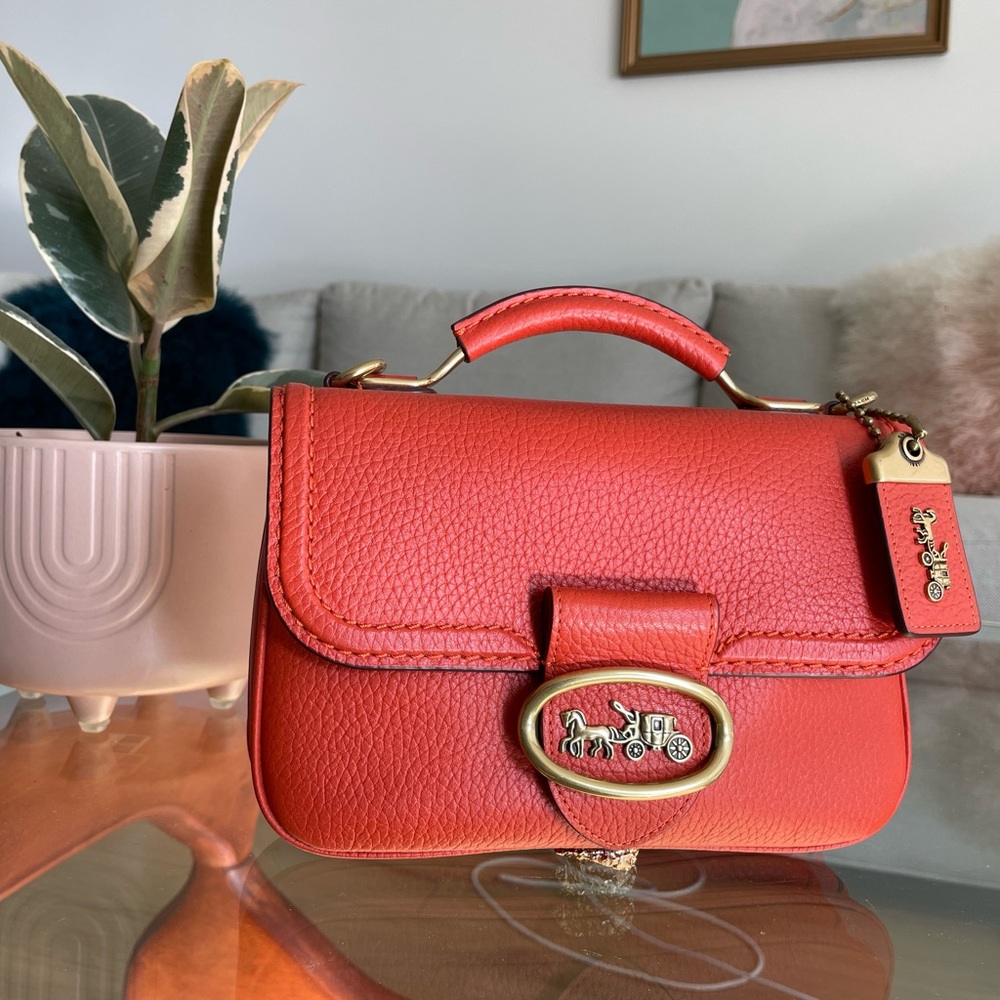 Coach Riley Top Handle 22 in Mango